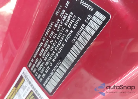 2012 Volkswagen Eos Lux from USA, damaged, VIN WVWFW7AH0CV002182